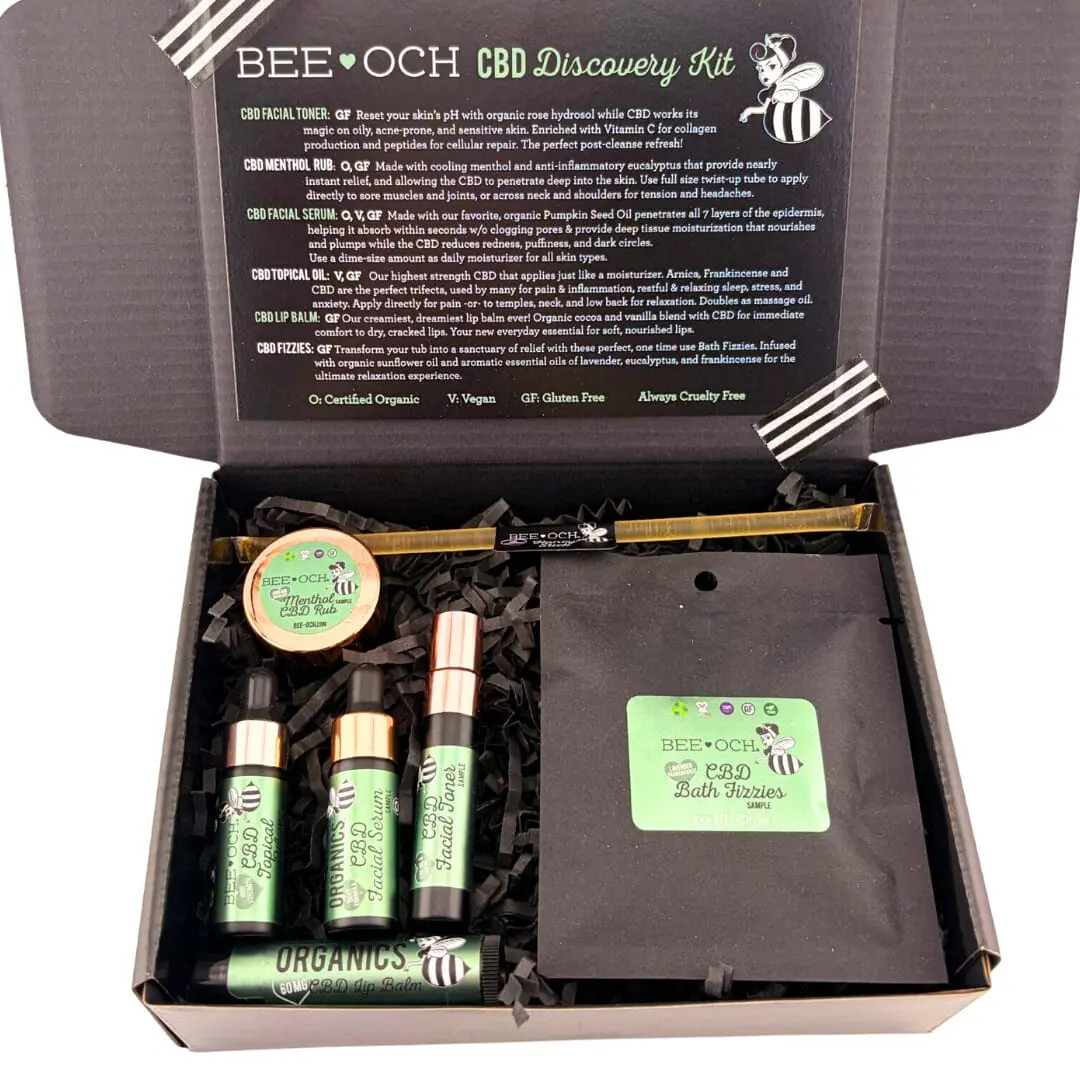 a.o.e organic cosmetics 3点セット NEW! BEE-OCH Organics CBD Discovery Kit - Bee-Och Organics